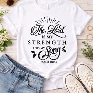 White Graphic T-Shirt with Inspirational Quote